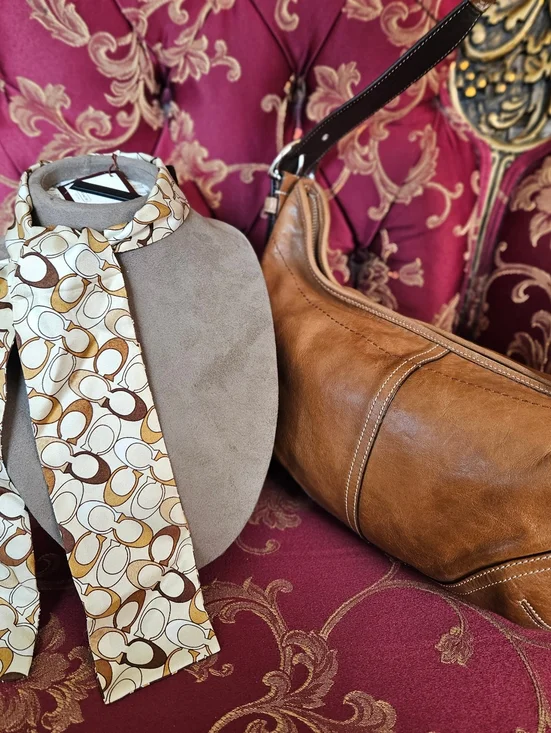 Coach Soho Leather Small Hobo Bag (Style #9464) Scarf included - Picture 7 of 16